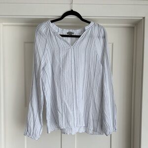 Falls Creek Women's Light Blue Striped Blouse